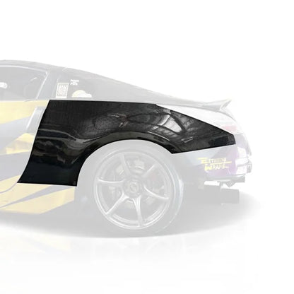 Nissan 350Z Carbon Fiber OEM Rear Quarter Panel Caps