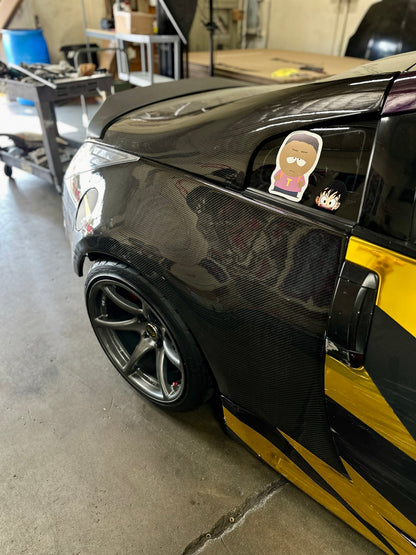 Nissan 350Z OEM Style Carbon Fiber Rear Quarter Panel Caps
