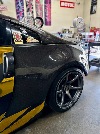 Nissan 350Z OEM Style Carbon Fiber Rear Quarter Panel Caps